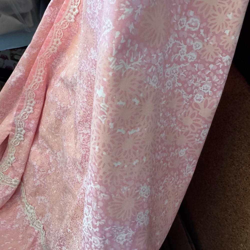 The Lilly Vintage Lilly Pulitzer Pink & White Floral Maxi Dress - Picture 9 of 9